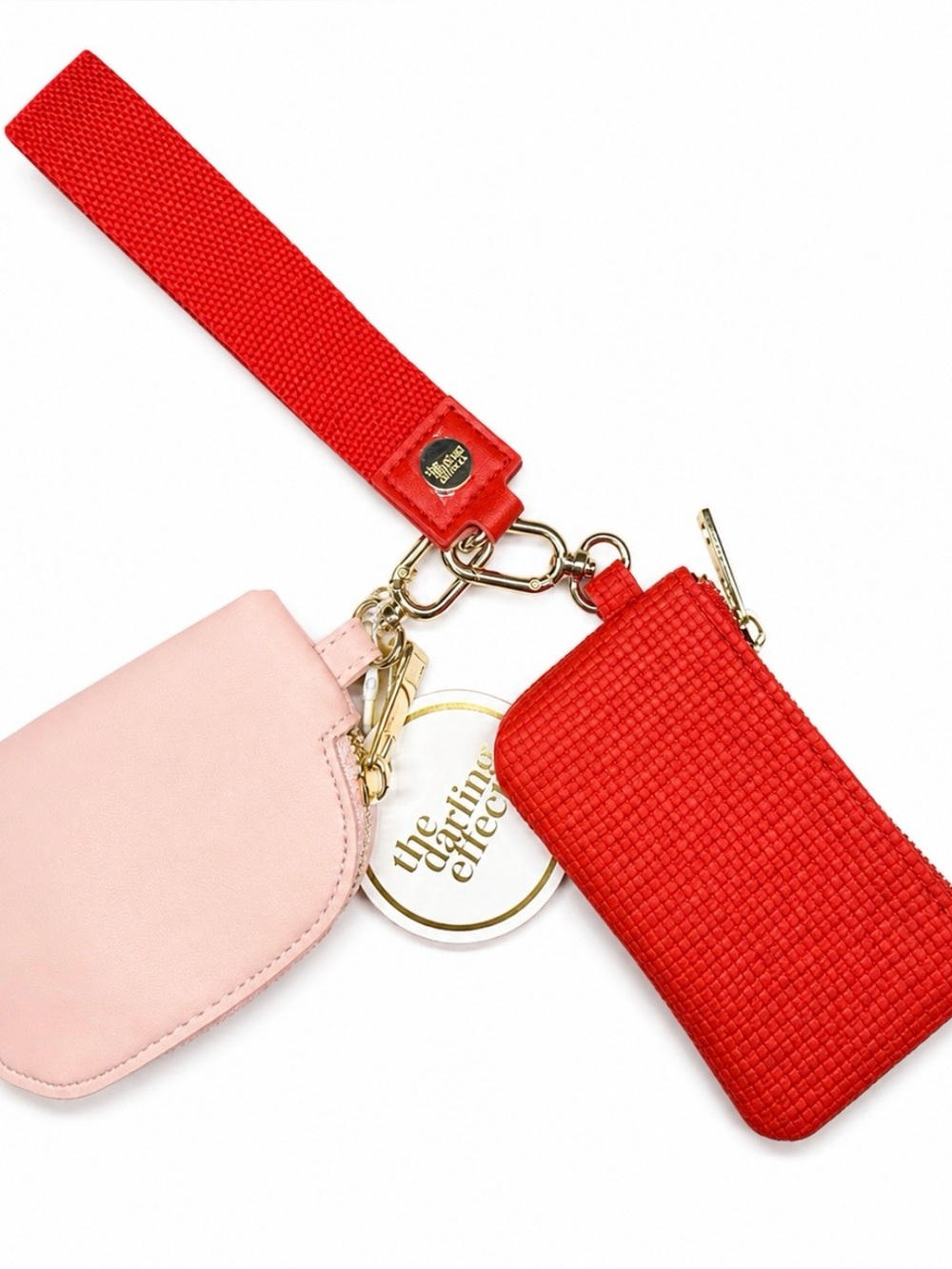 Red & Pink Wristlet Wallet Set